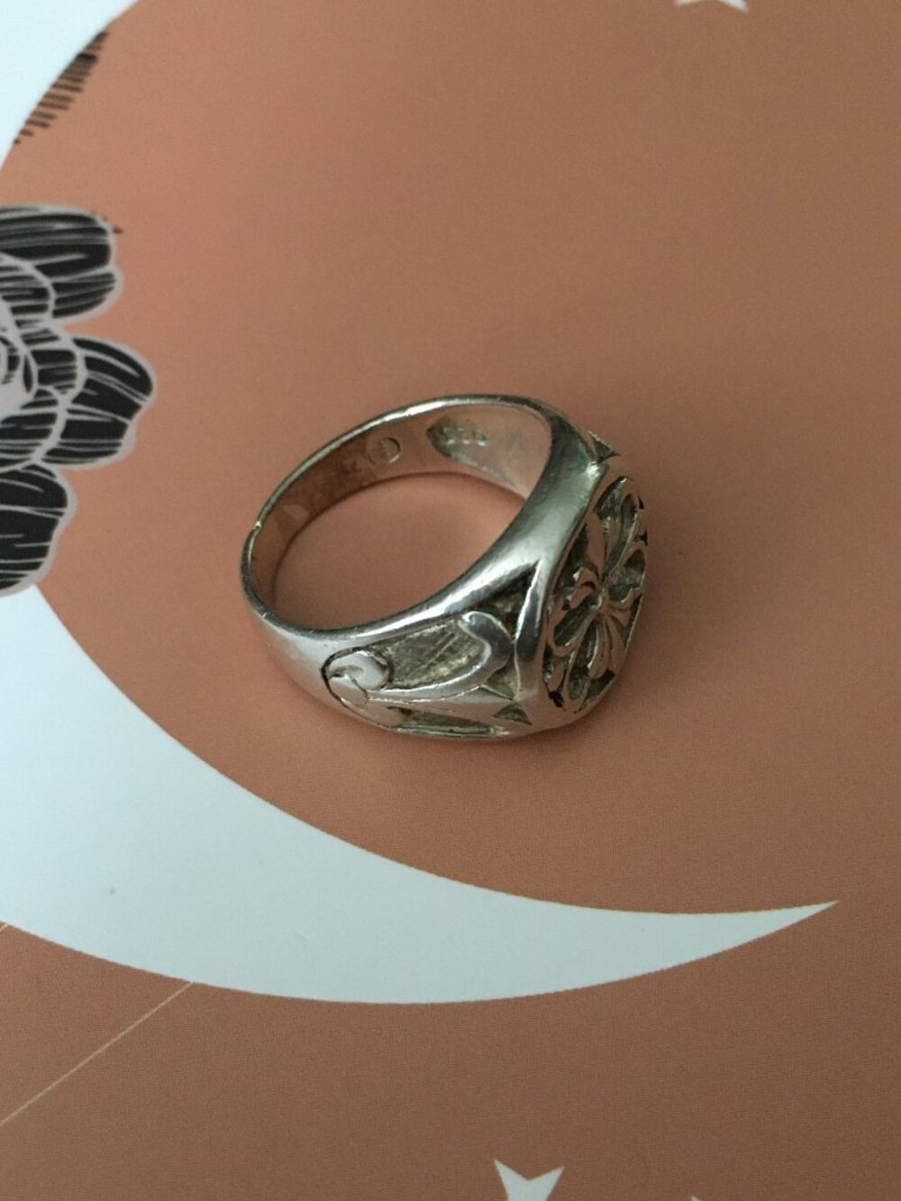 Y2K 925 Signed Silver Renaissance Fair D&D Knights Cross Ring - Picture 4 of 16